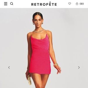 Retrofete Jill Mini Dress BNWT XXS Ultra Pink